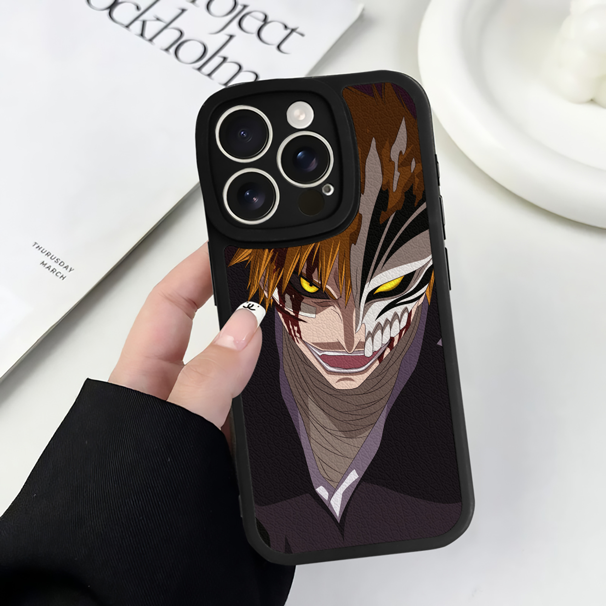 （画像用） ブリーチ BLEACH 【iPhone 16シリーズ対応】シリコンスマホケース（レザー調） 材質：シリコン
